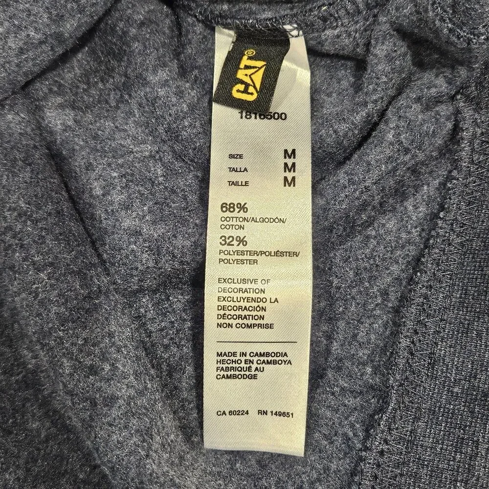 Caterpillar Heavyweight Hooded Sweatshirt Men's, Medium, Blue / New Imperfection